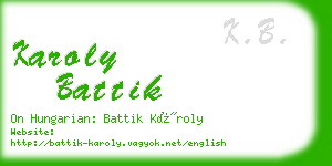 karoly battik business card